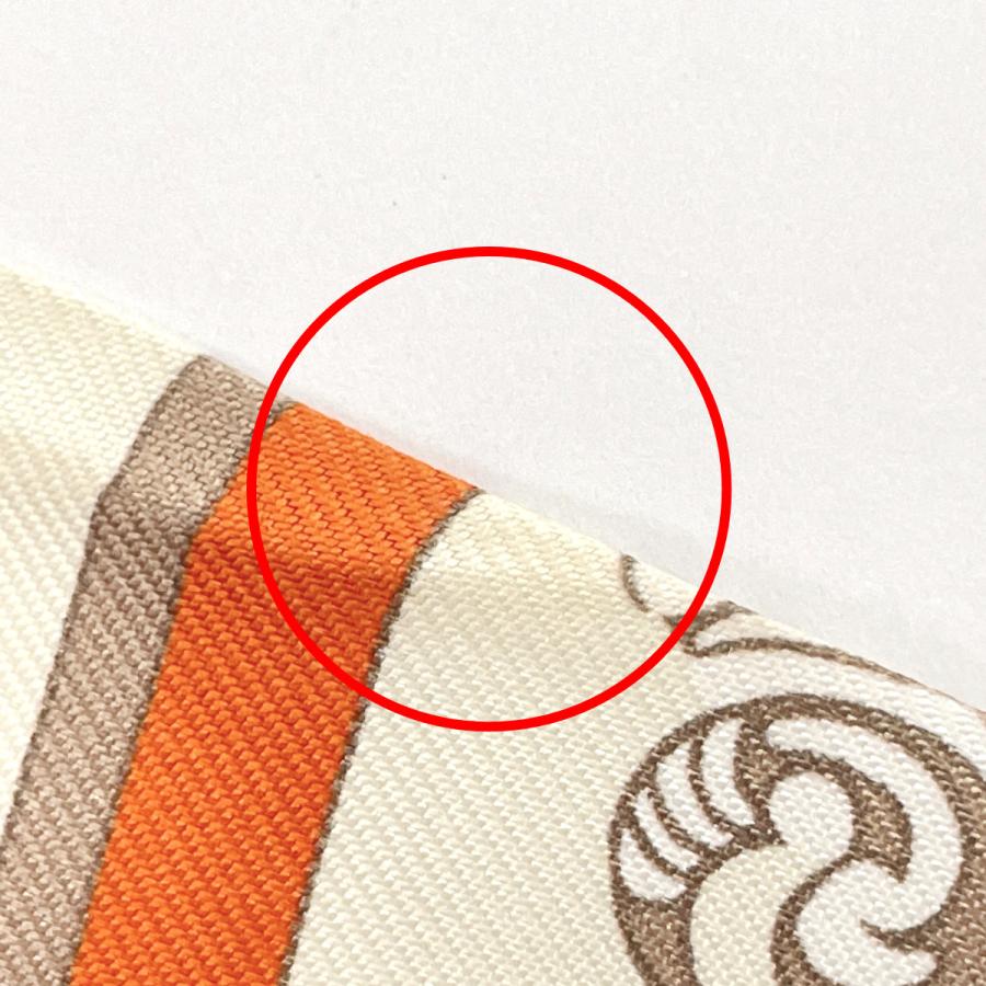 HERMES（エルメス） ツイリー シルク アイボリー バンドー 細め