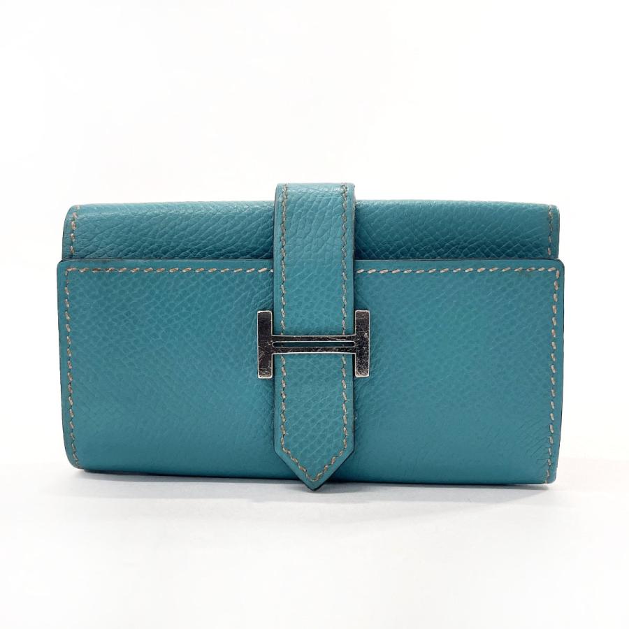 エルメス HERMES ベアン キーケース ヴォーエプソン ブルージーン