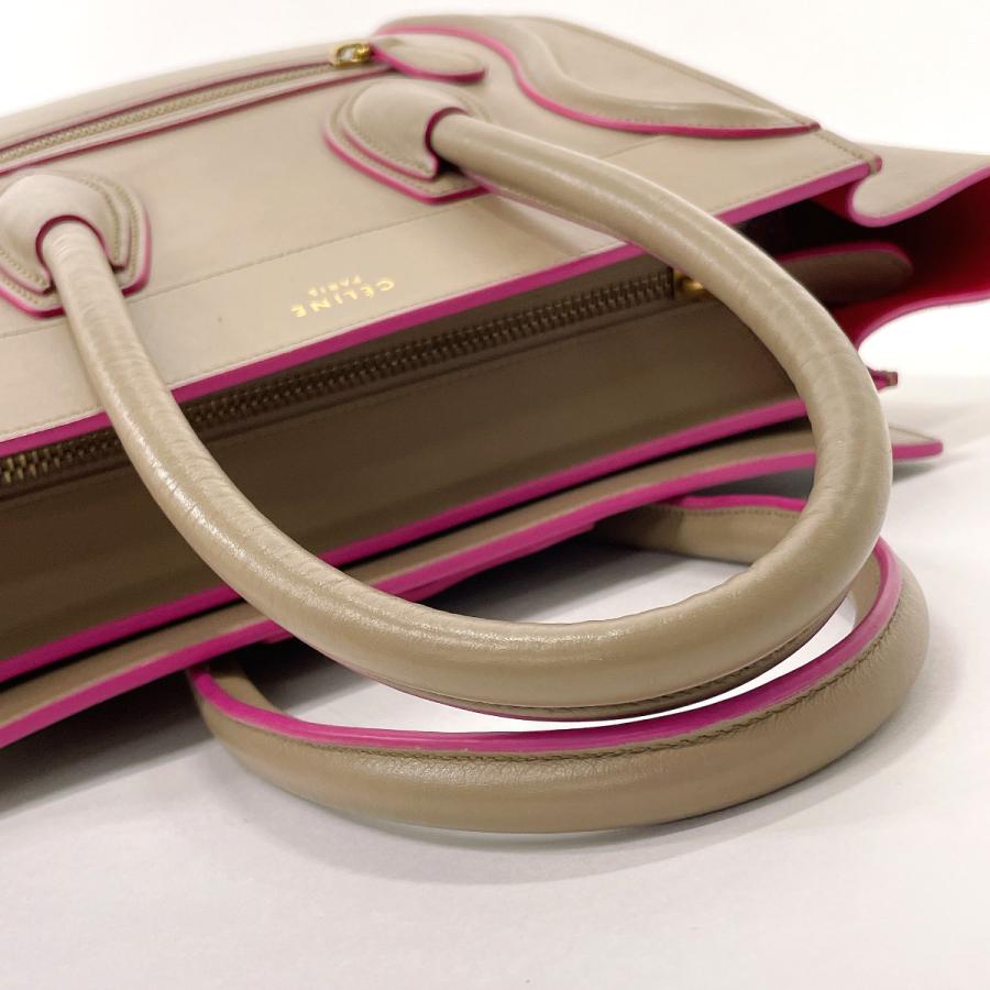 ▲CELINE/セリーヌ ラゲージマイクロ ハンドバッグ レザー マルチカラー CELINE（セリーヌ） ハンドバッグ ラゲージ マイクロ レザー マルチ