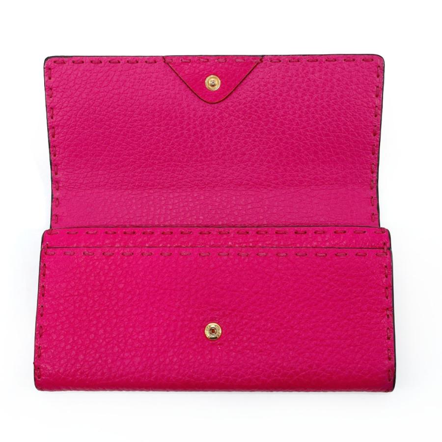 FENDI ピンクオレンジ二つ折り財布