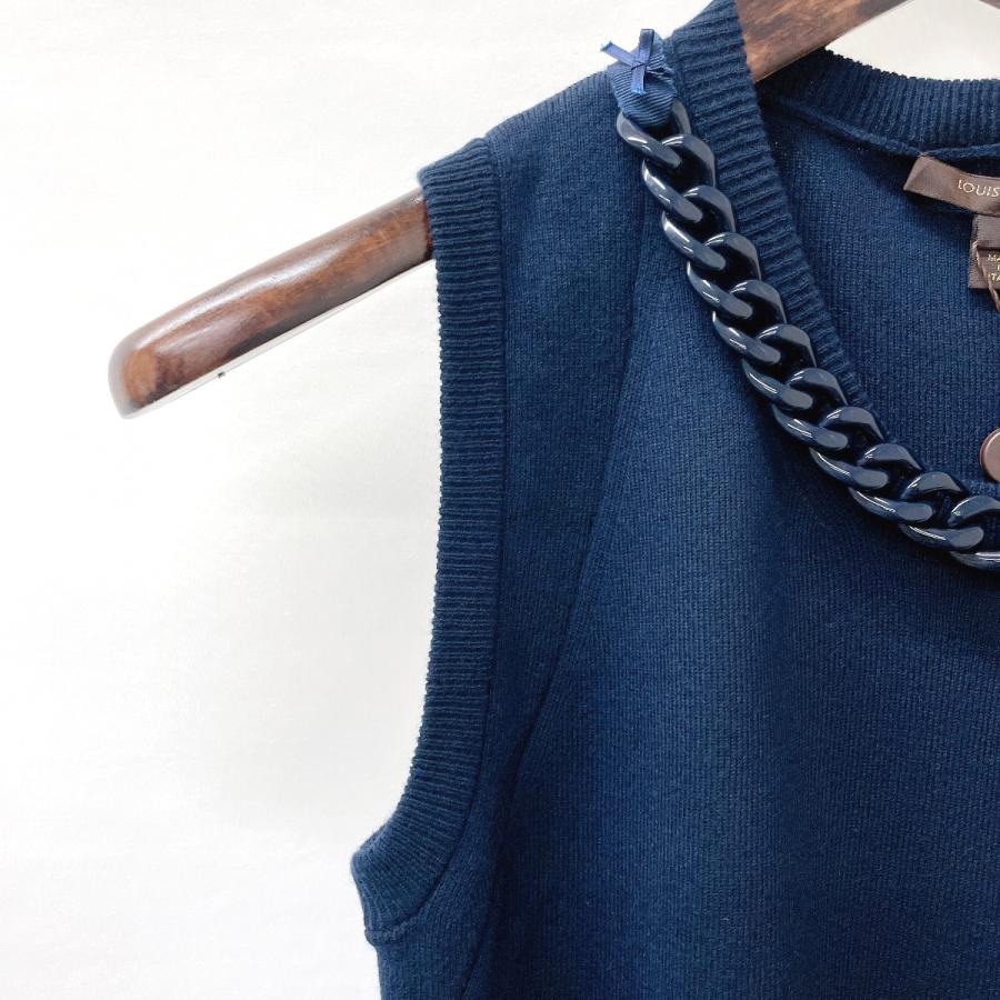 LOUIS VUITTON LVロゴチャーム コットン ノースリーブニットソー LOUIS VUITTON LVロゴチャーム コットン ノースリーブニットソー 60591