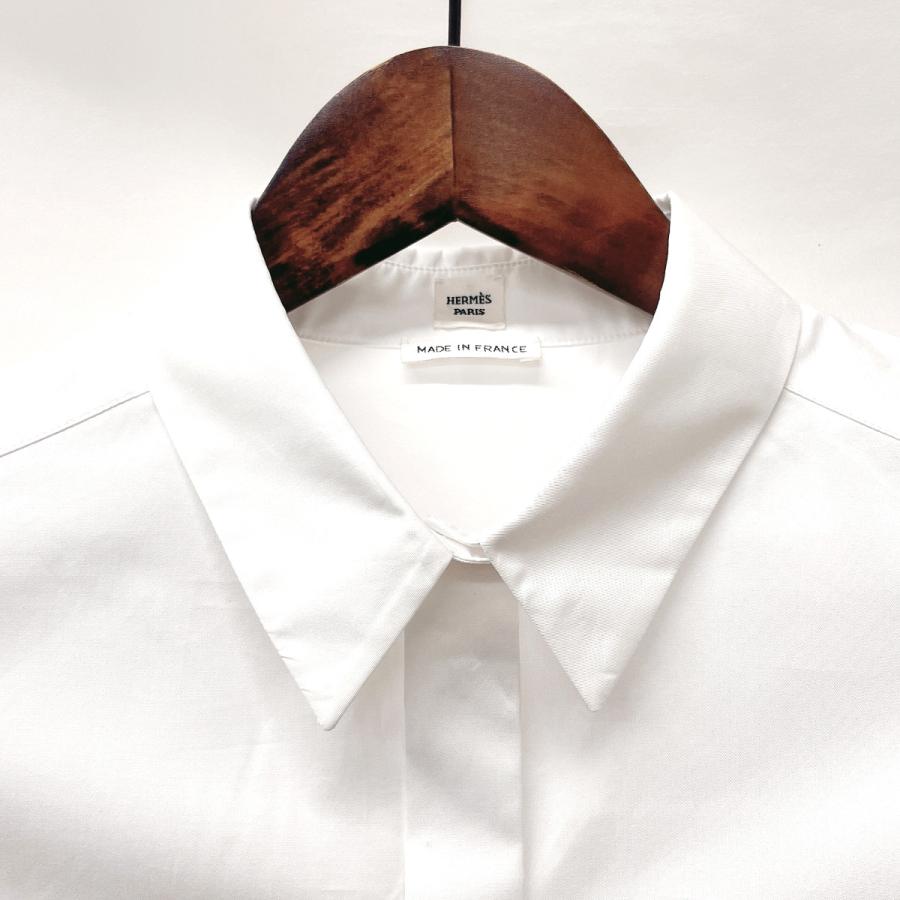 HERMES エルメス 長袖シャツ H3E0628DXI134 Chemise micro コットン  