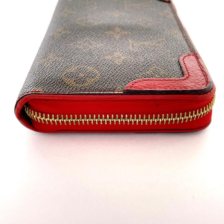 ルイヴィトン モノグラム レティーロ レッド ジッピーウォレット 長