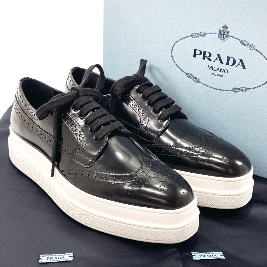 PRADA 未使用品 プラダ スニーカー 1E5221 オックスフォード レース  