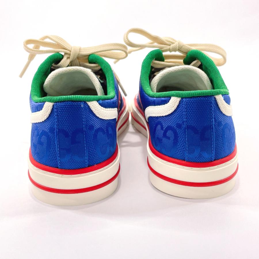 GUCCI グッチ  606110  テニス 1977  GGキャンバス レザー スニーカー グリン メンズ GUCCI（グッチ） スニーカー テニス 1977 ローカット 606110 38 1/2