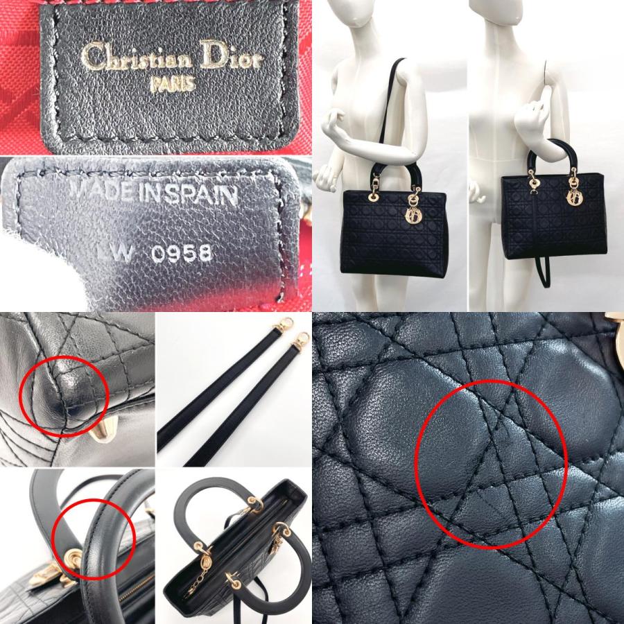 ディオール Dior ハンドバッグ レディディオール ラージ カナージュ