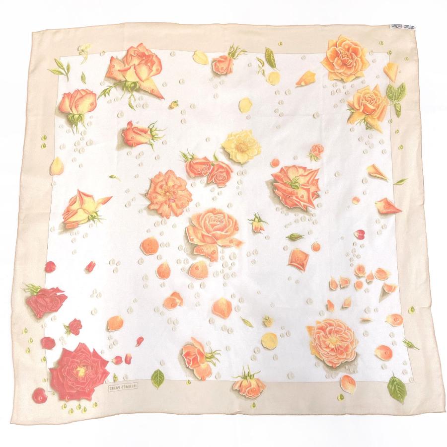 HERMES エルメス スカーフ 薔薇の雫 カレ HERMES エルメス スカーフ カレ 90 大判スカーフ la rosee 薔薇