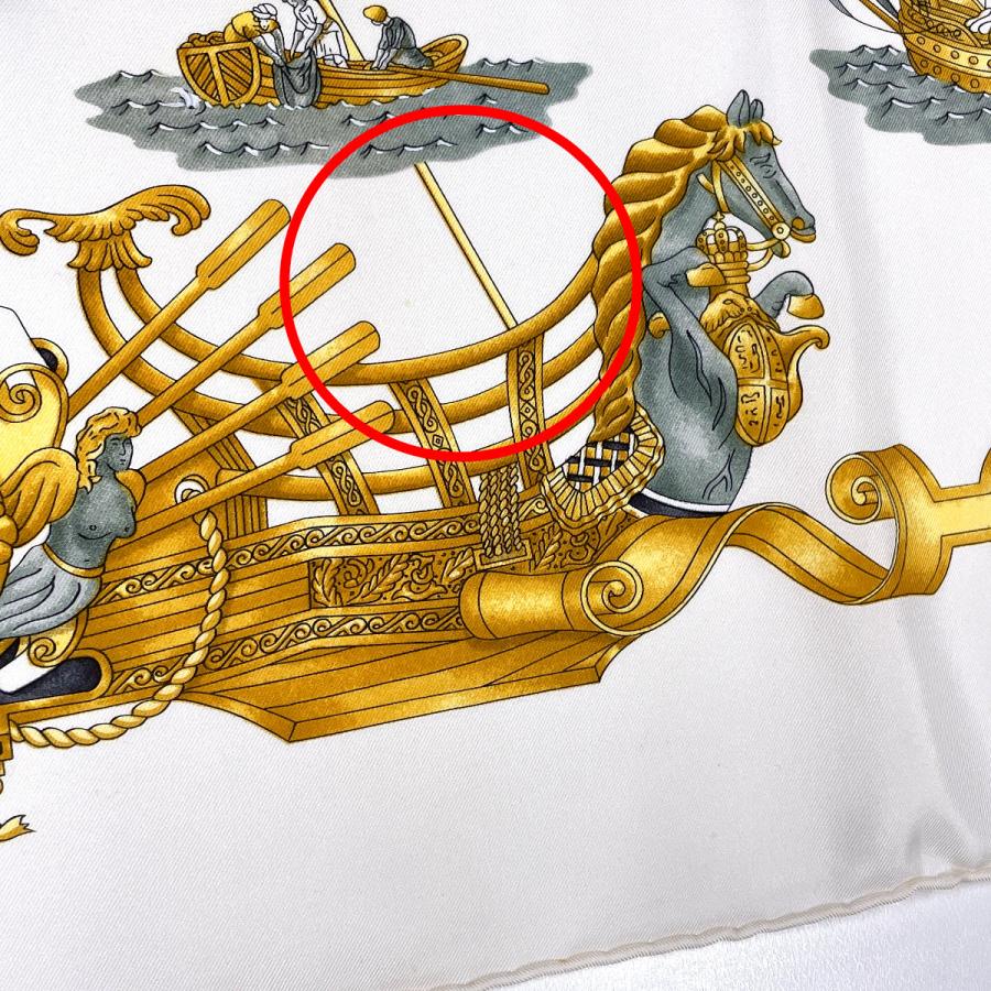 エルメス カレ90 スカーフ ヴォワールドゥルミエール シルク 光の帆 65C HERMES（エルメス） スカーフ カレ 90 VOILES DE LUMIERE 光の帆船