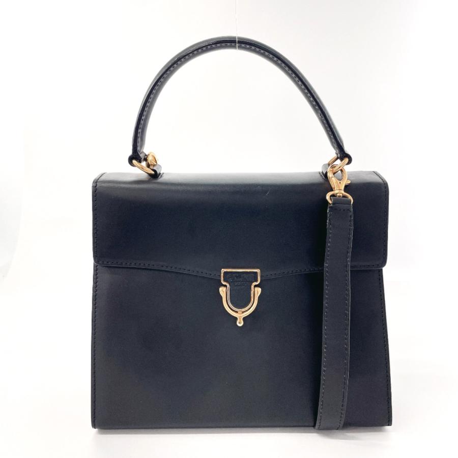 CELINE（セリーヌ） ハンドバッグ ケリー型 レザー ブラック