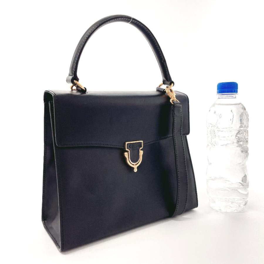 CELINE（セリーヌ） ハンドバッグ ケリー型 レザー ブラック