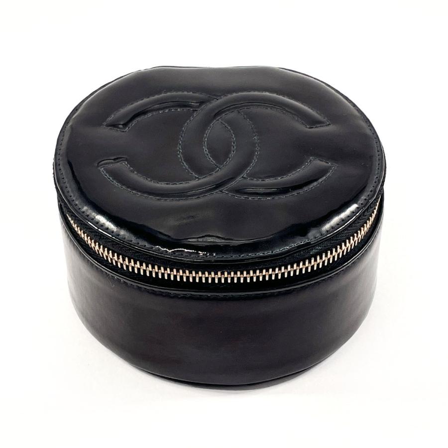 CHANEL ブラックレザー アクセサリーケース CHANEL ブラックレザー