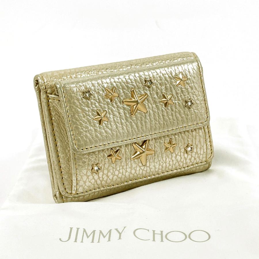 ジミーチュウ JIMMY CHOO 三つ折り財布 WDS 142 ネモ スタースタッズ