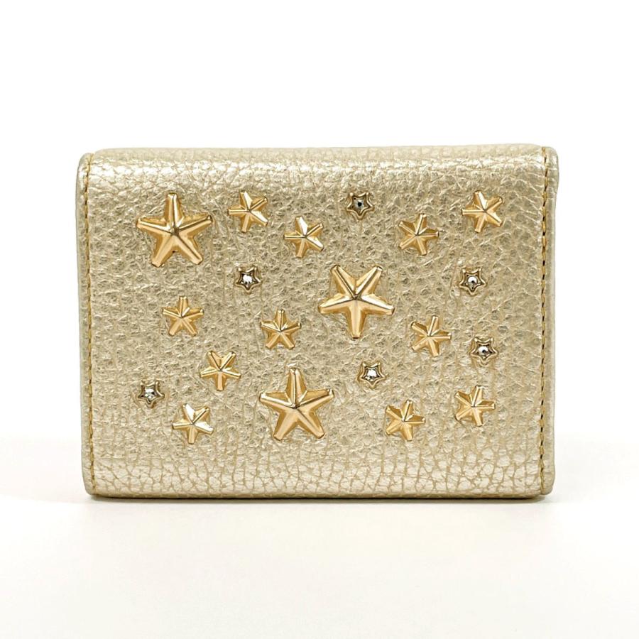 ジミーチュウ JIMMY CHOO 三つ折り財布 WDS 142 ネモ スタースタッズ