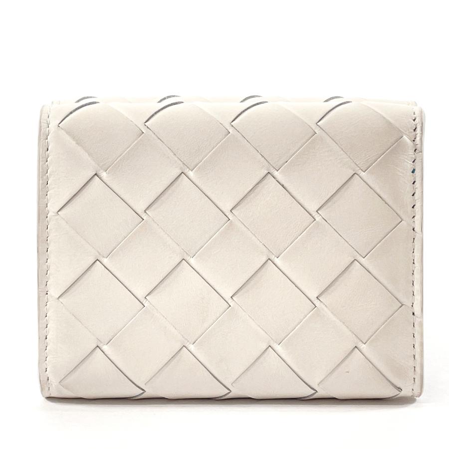 BOTTEGA VENETA 三つ折り財布 ホワイト イントレチャート ボッテガヴェネタ BOTTEGAVENETA 三つ折り財布 635561 イントレ