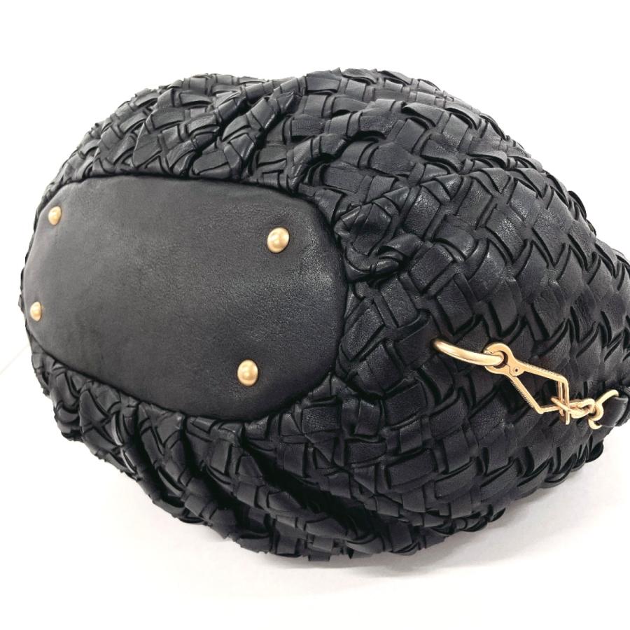 miu miu（ミュウミュウ） ハンドバッグ ミニボストン レザー ブラック