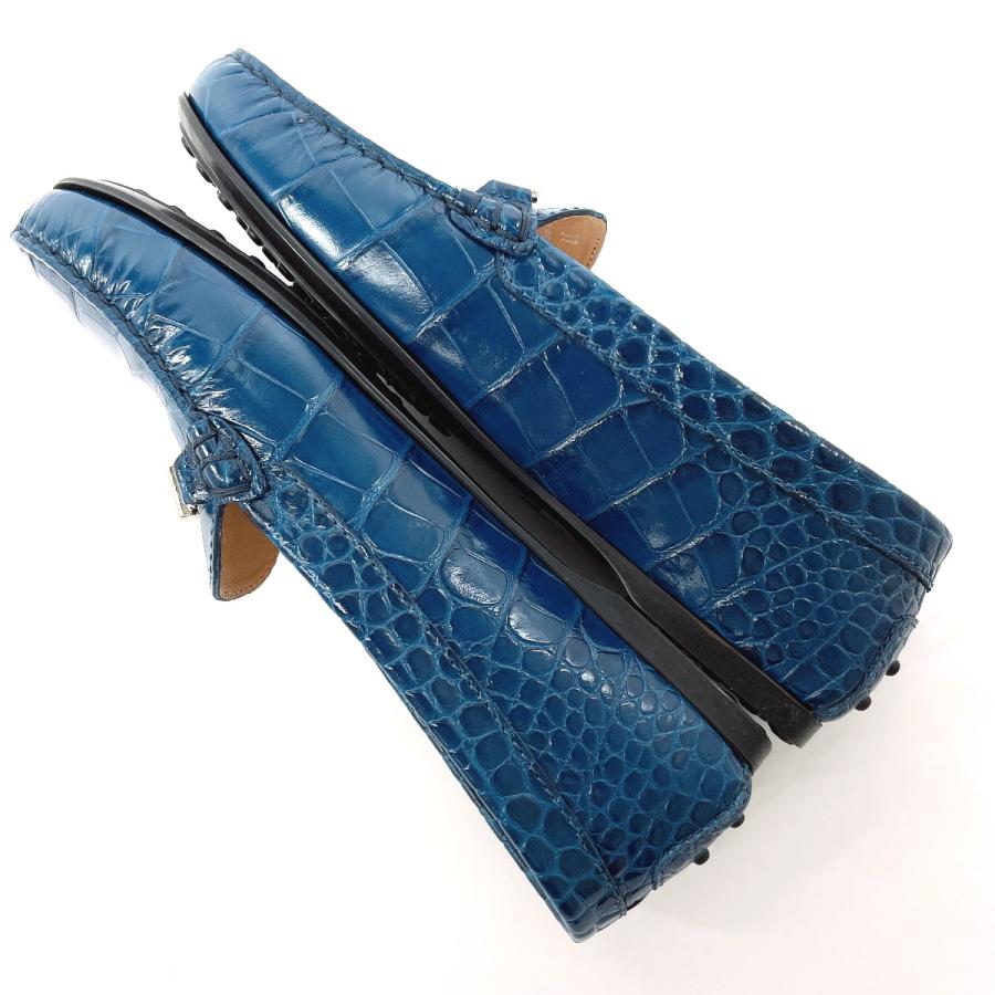 トッズ TOD'S ローファー ドライビングシューズ クロコ型押し レザー