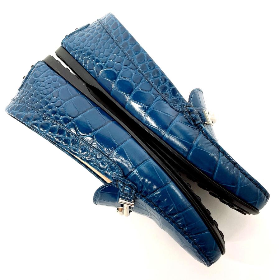トッズ TOD'S ローファー ドライビングシューズ クロコ型押し レザー