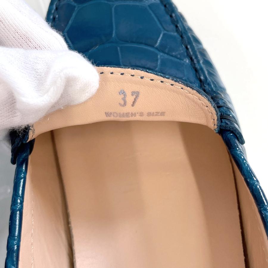 トッズ TOD'S ローファー ドライビングシューズ クロコ型押し レザー