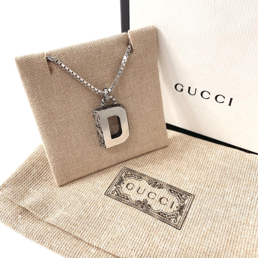 GUCCI（グッチ） ネックレス イニシャルネックレス D アルファベット