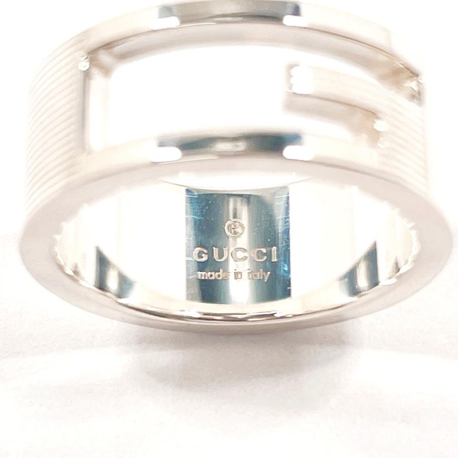 GUCCI(グッチ)　シルバーリング　表記10 GUCCI（グッチ） 10号 リング・指輪 ブランデッド カットアウトG 表記