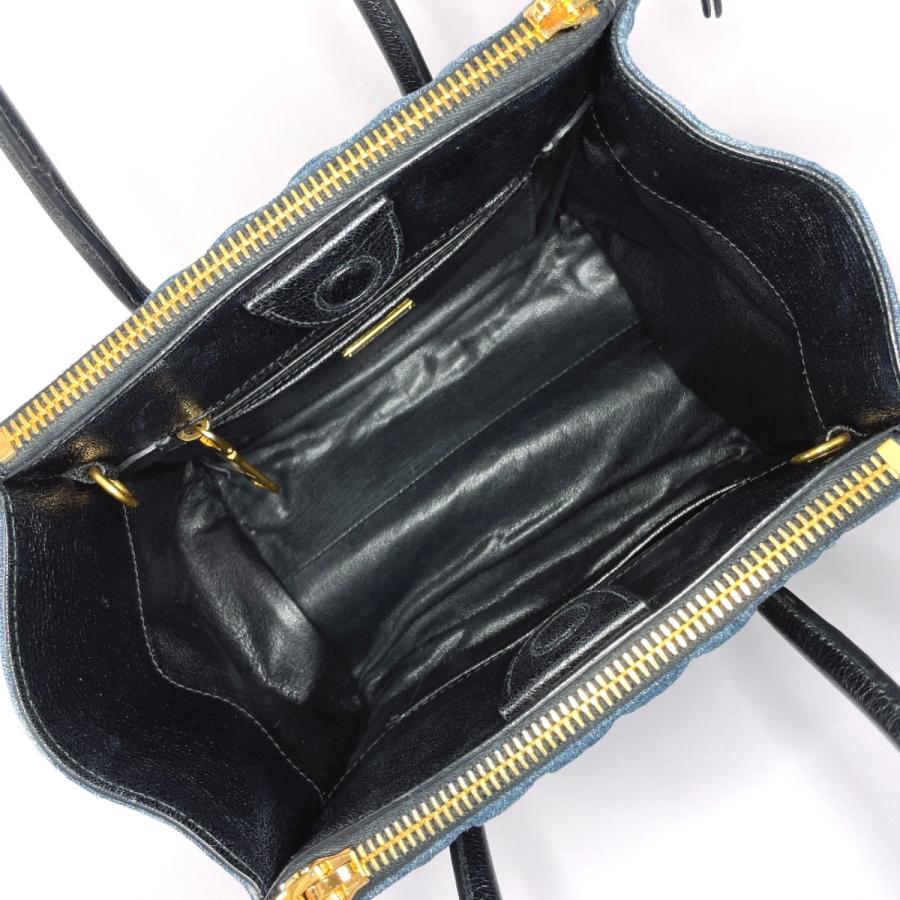 miu miu（ミュウミュウ） ハンドバッグ RN1032 バイカー デニム/レザー