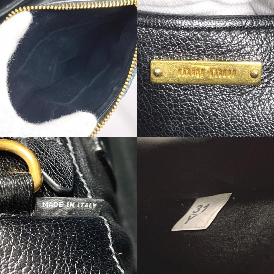 miu miu（ミュウミュウ） ハンドバッグ RN1032 バイカー デニム/レザー