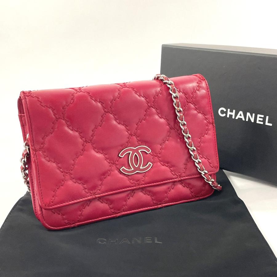 CHANEL ココマーク ウルトラステッチ ラム 財布 CHANEL（シャネル） 長財布 ウルトラステッチ チェーンウォレット ココ