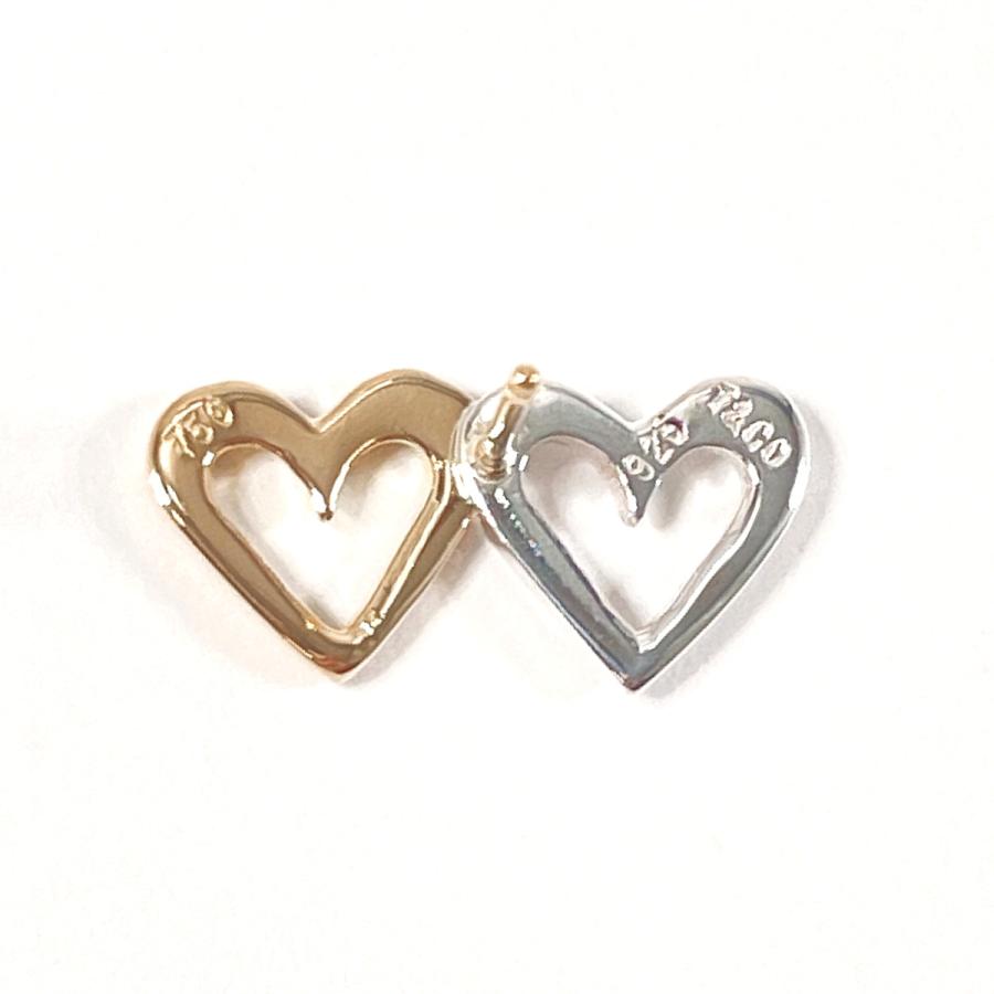 TIFFANY&Co.（ティファニー） ピアス ダブルハート シルバー925/K18