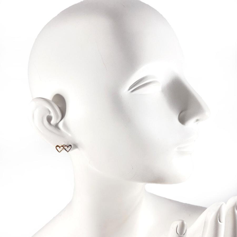 TIFFANY&Co.（ティファニー） ピアス ダブルハート シルバー925/K18