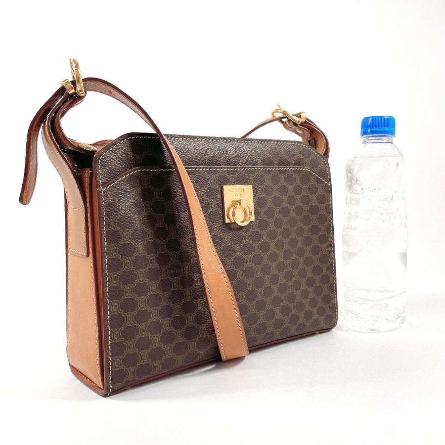 オールドセリーヌCELINE マカダム柄トートバッグPVCレザー肩掛け可能