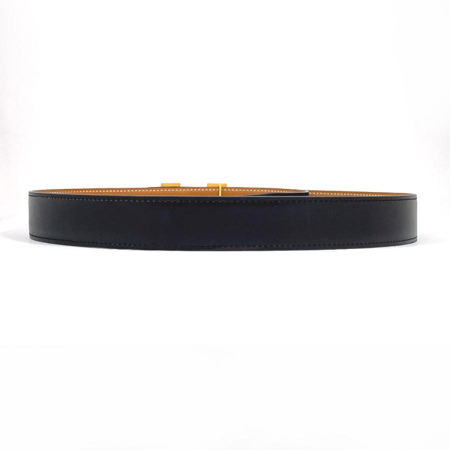 美品　エルメス　カーフスキン　コンスタンス　Hベルト　リバーシブル　ブラック HERMES（エルメス） ベルト コンスタンス H リバーシブルベルト