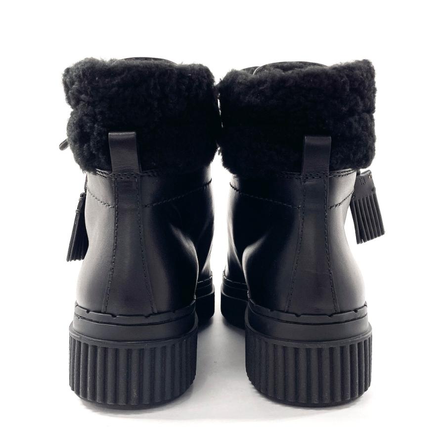 未使用品 トッズ TOD'S ブーツ レースアップブーツ ファー レザー