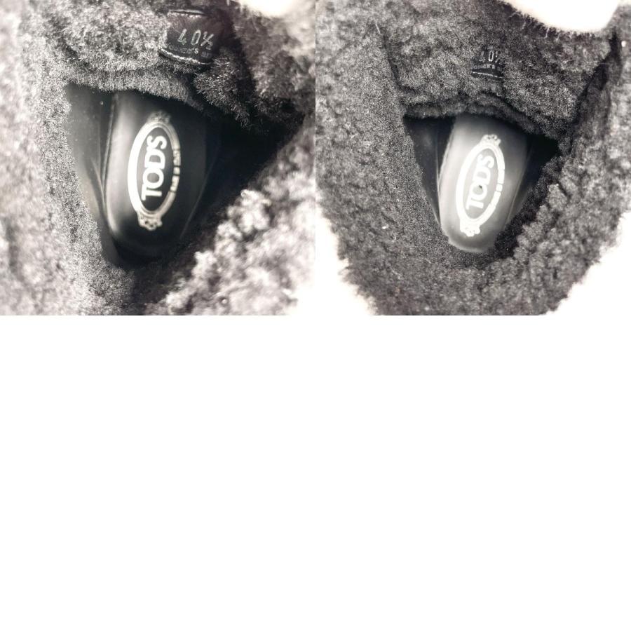 未使用品 トッズ TOD'S ブーツ レースアップブーツ ファー レザー