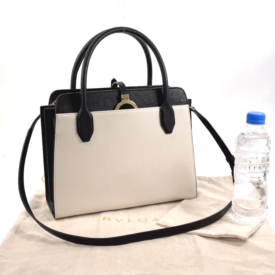 BVLGARI（ブルガリ） トートバッグ アルバ 2WAY レザー ホワイト 
