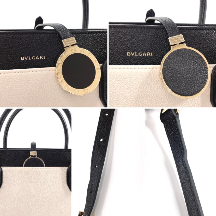 BVLGARI（ブルガリ） トートバッグ アルバ 2WAY レザー ホワイト 