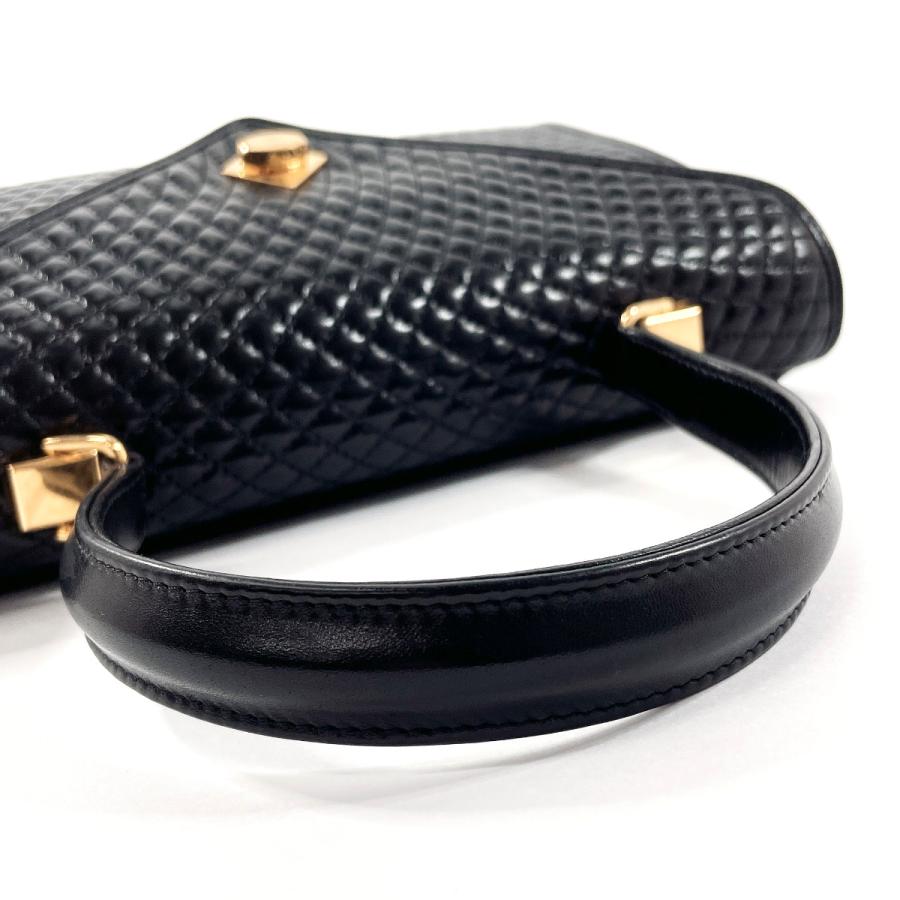 Bally（バリー） ハンドバッグ キルティング レザー ブラック ゴールド