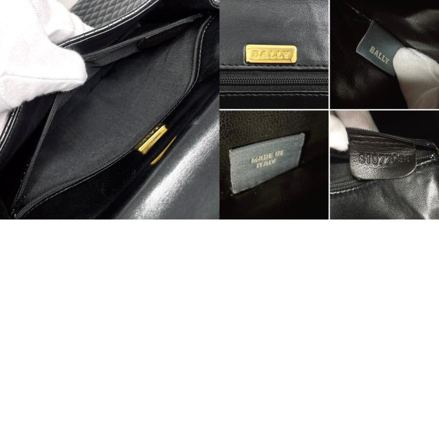 Bally（バリー） ハンドバッグ キルティング レザー ブラック ゴールド