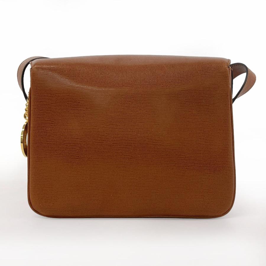 セリーヌ ショルダーバッグ美品  ブラウン CELINE（セリーヌ） ショルダーバッグ ロゴ 斜め掛け レザー ブラウン