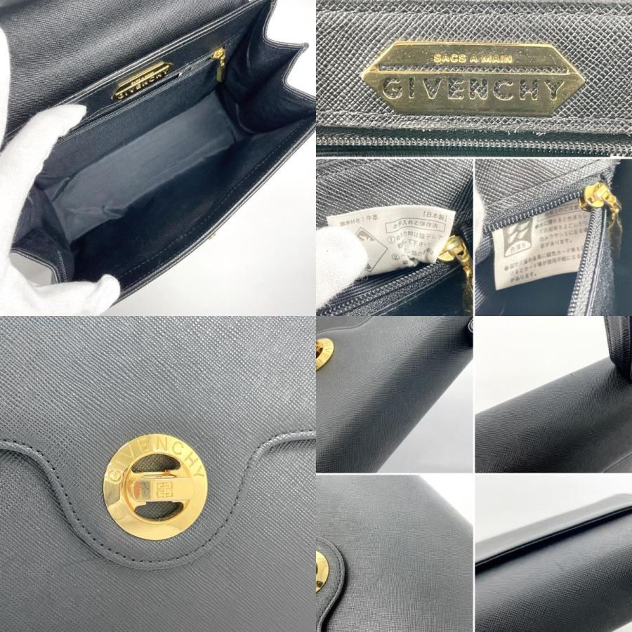 ジバンシー Givenchy ハンドバッグ ロゴ ターンロック レザー ブラック