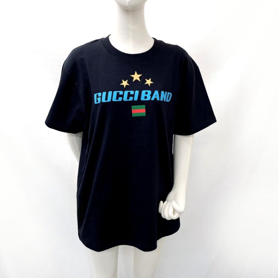 GUCCI（グッチ） 半袖Tシャツ コットン ブラック GUCCIBAND 未使用品