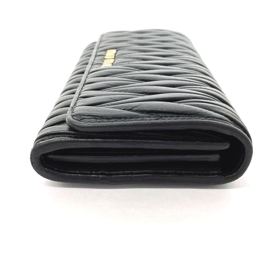 miu miu（ミュウミュウ） 長財布 5MH109 マテラッセ レザー ブラック