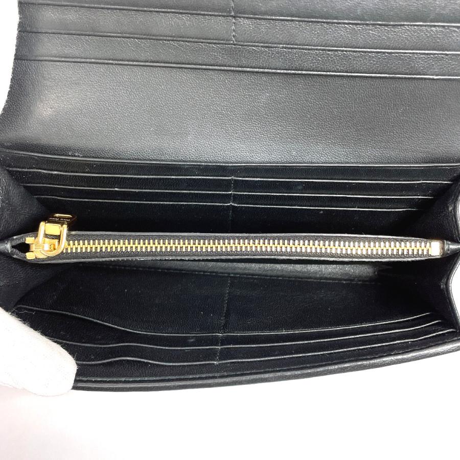 miu miu（ミュウミュウ） 長財布 5MH109 マテラッセ レザー ブラック