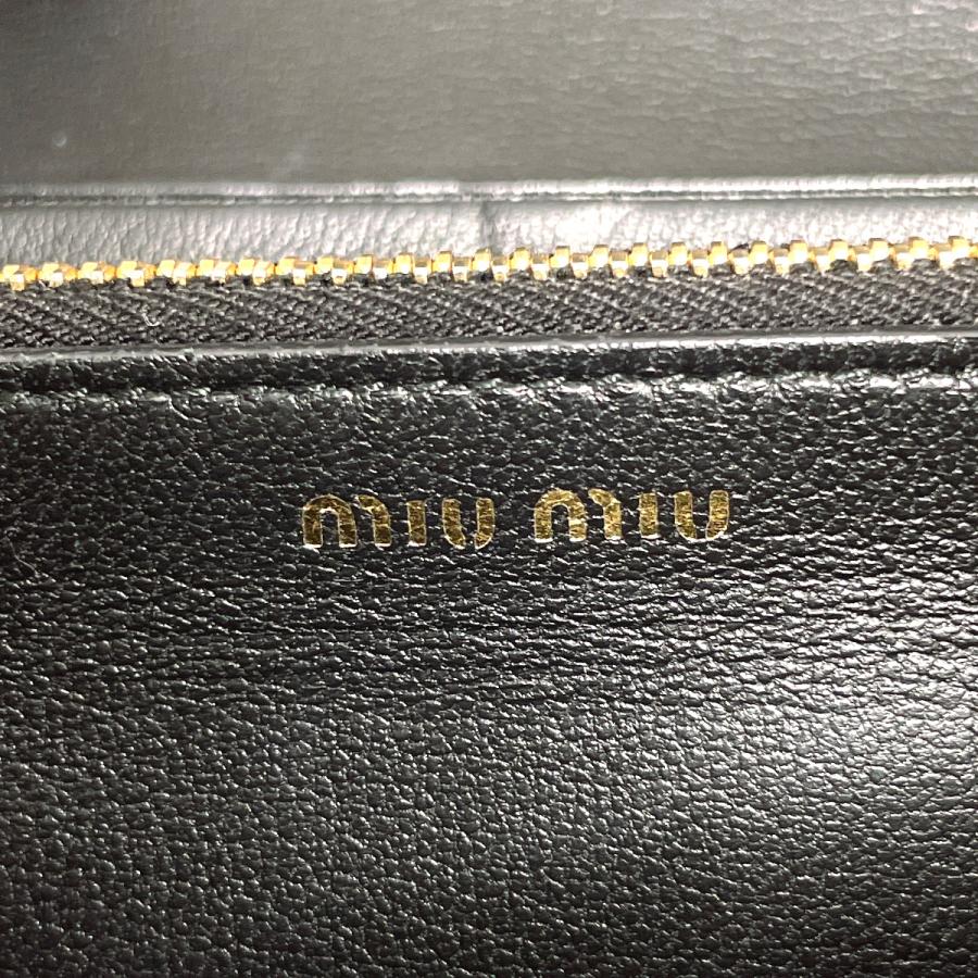 miu miu（ミュウミュウ） 長財布 5MH109 マテラッセ レザー ブラック
