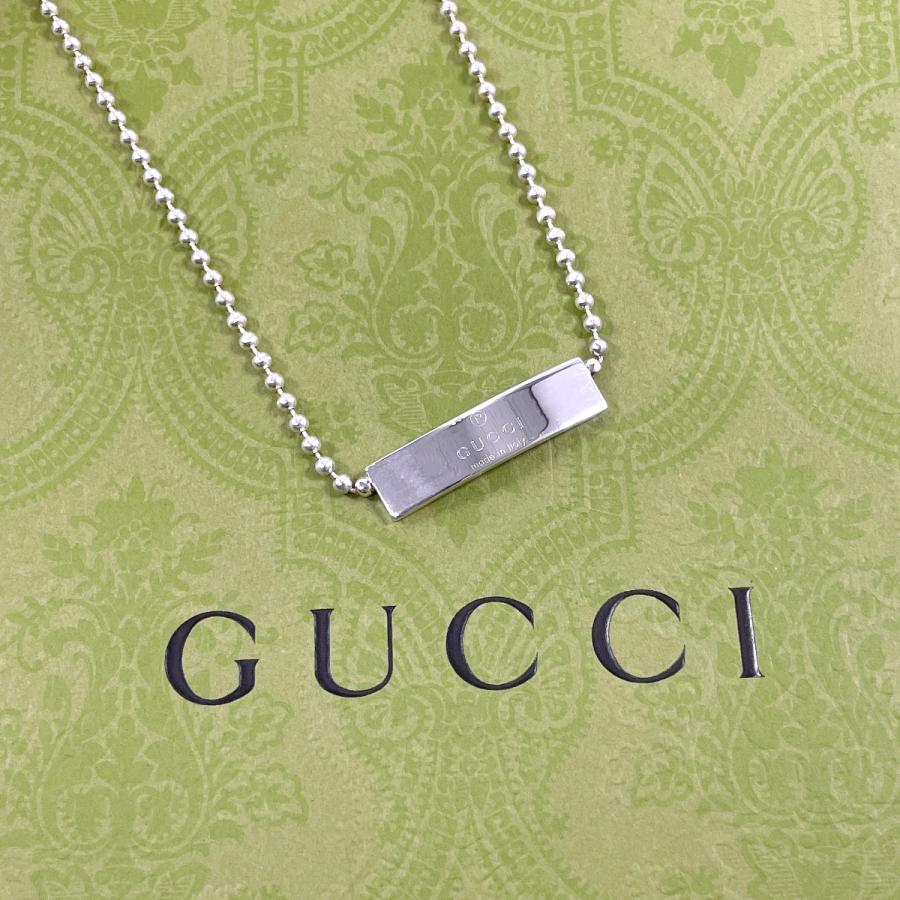 わ*び様 Gucci チョーカーネックレス　シルバー925 GUCCI グッチ チョーカー ネックレス ロゴプレート XXL 925 シルバー