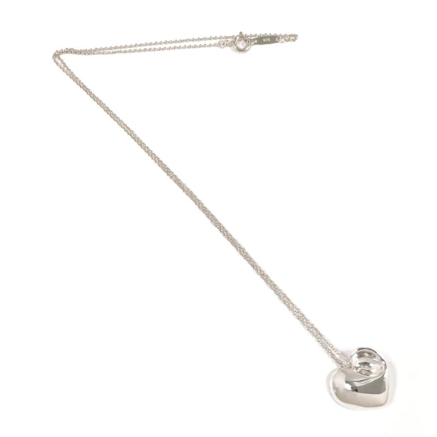 美品 Tiffany&Co. ティファニー フォールドハート ネックレス 925 TIFFANY&Co.（ティファニー） ネックレス フォールドハート シルバー