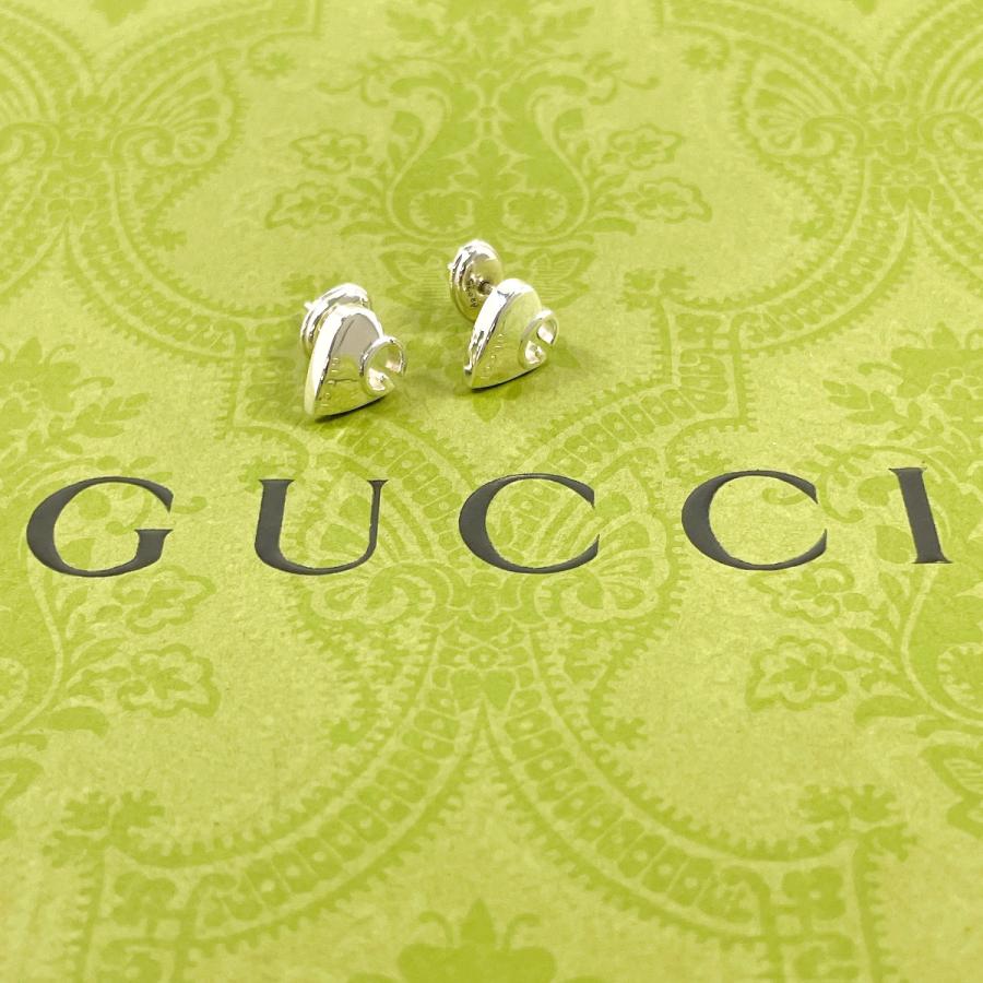 GUCCI（グッチ） ピアス ハート Gロゴ シルバー925 アクセサリー 新品
