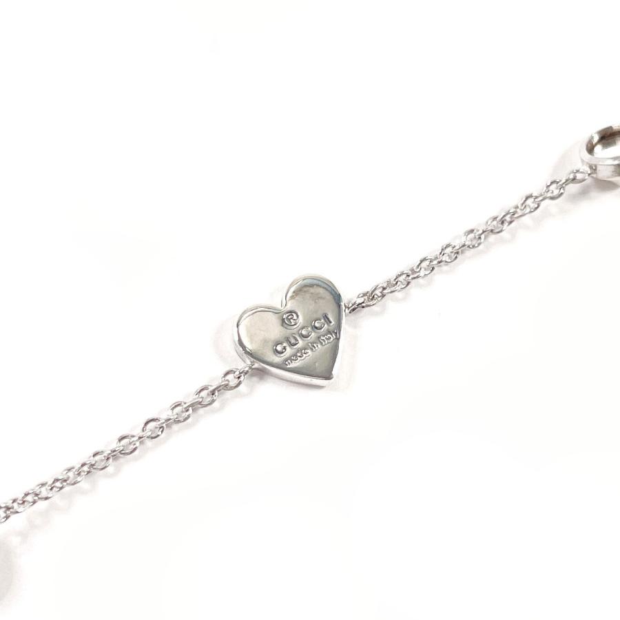 GUCCI グッチ トレードマーク ハート プレート ブレスレット インター