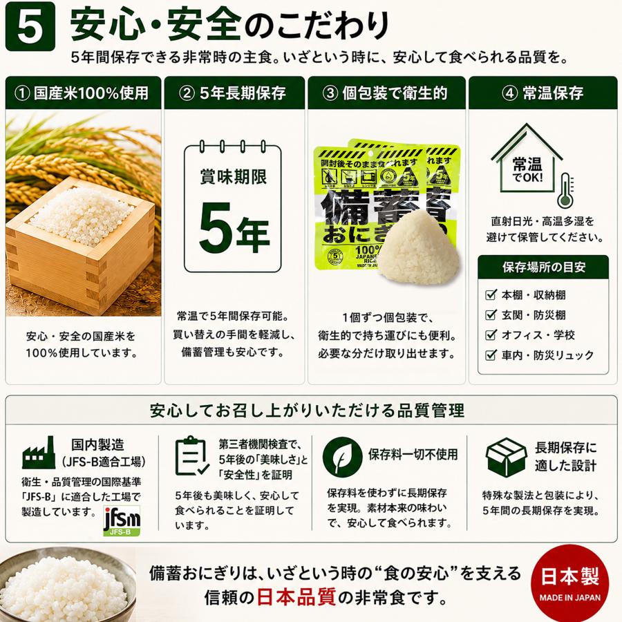 非常食セット 備蓄おにぎり 50個セット 常温5年保存 国産米100