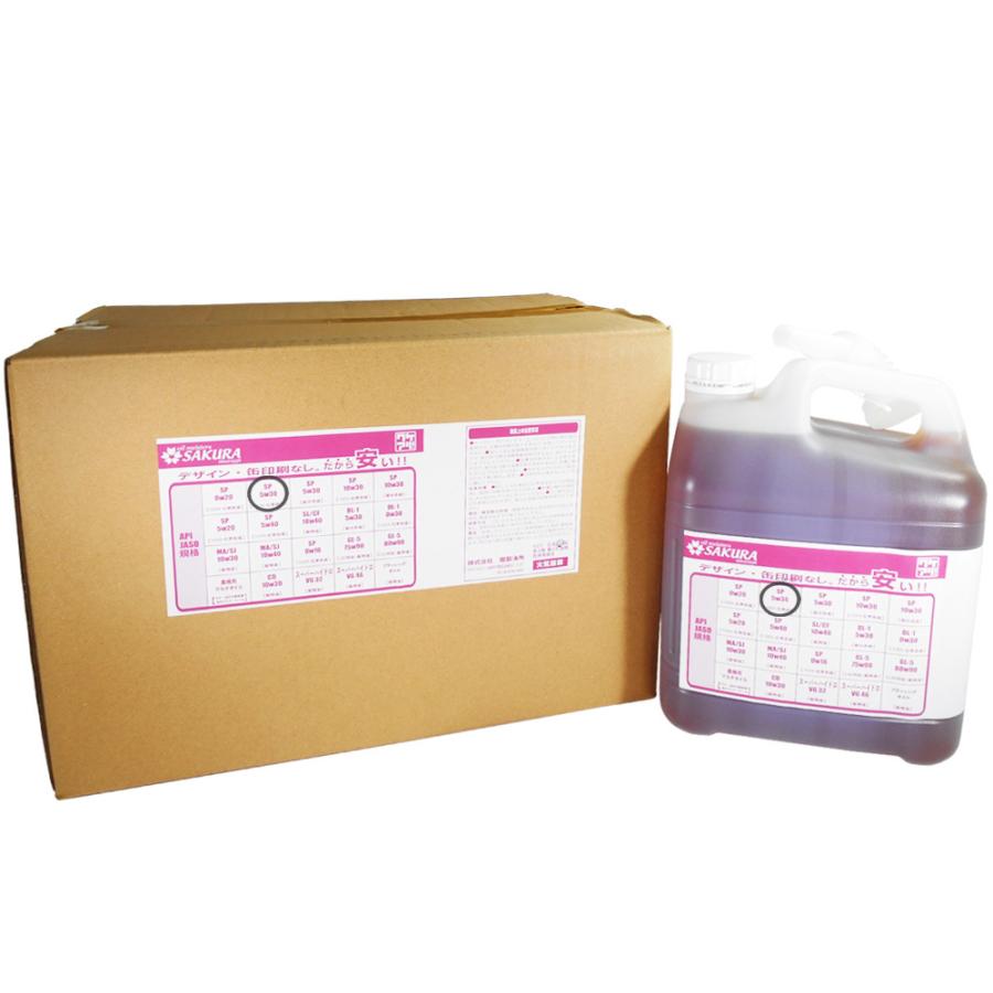 エンジンオイル SP 5W-30 100％化学合成油 5L×4缶 20L プラスチック缶