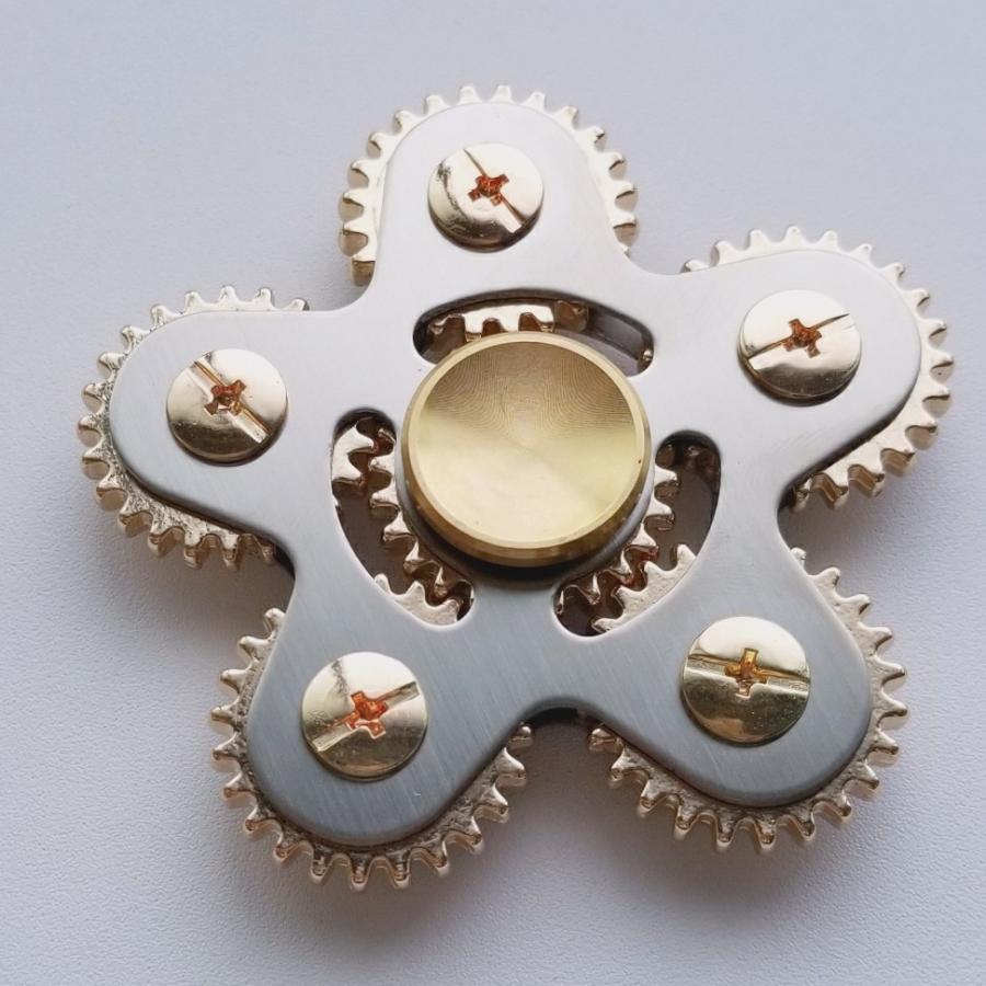 ハンドスピナー,フィンガースピナー, 5歯,5ギア,歯車,薄型 : JP